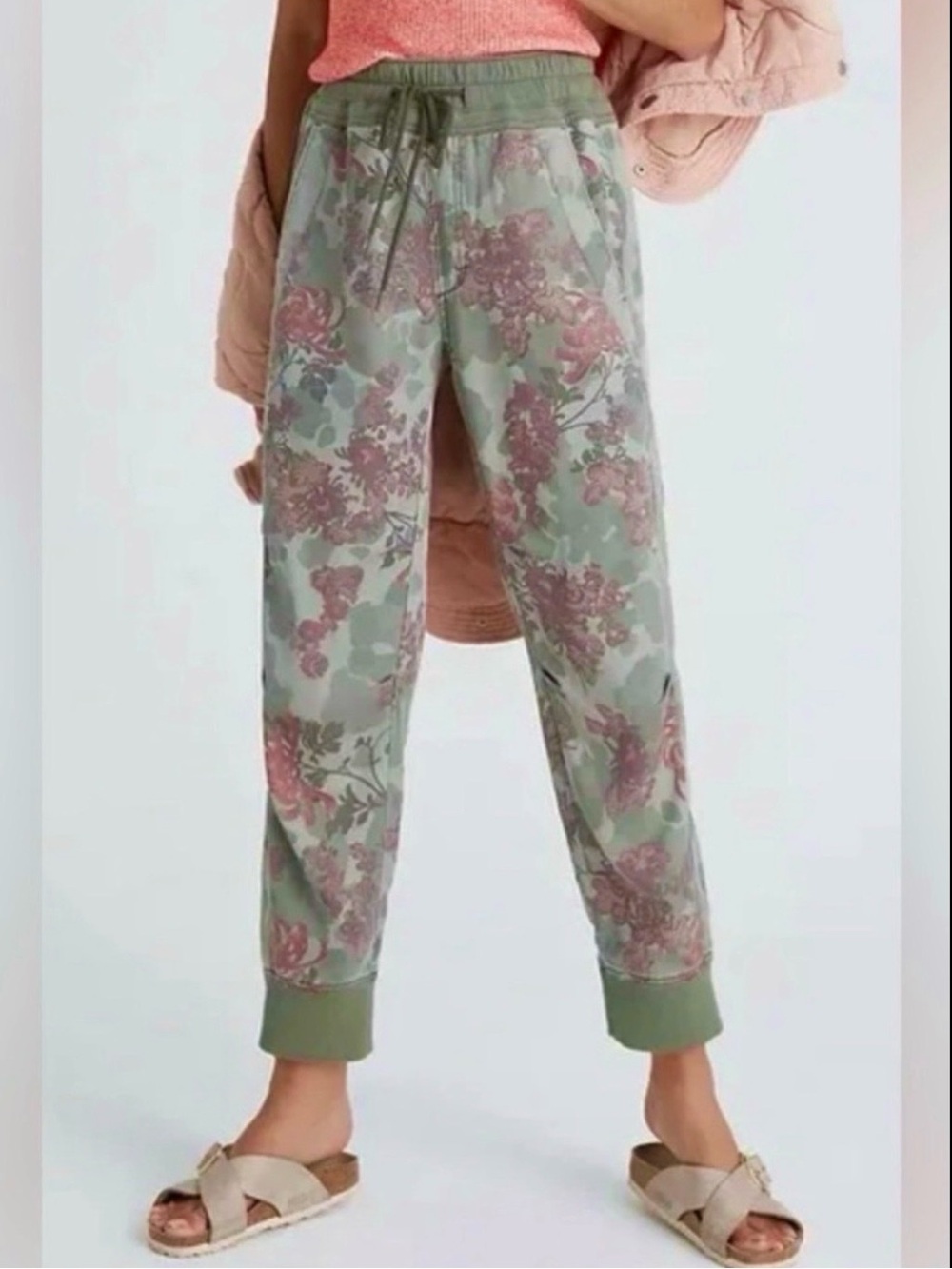 Anthropologie Nomad Camo Floral Rose Jogger - Picture 2 of 16